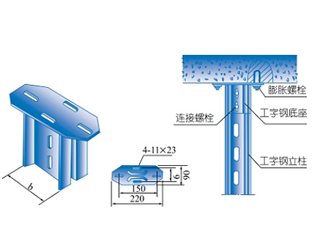 XQJ-I-7槽钢立柱底座